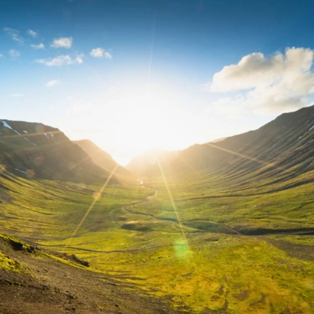 Hike up Kaldbakur Isafjördur Iceland